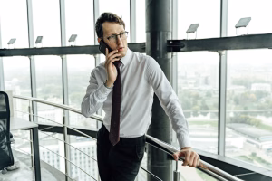 Fireline Communications - man talking on phone using VOIP avoiding common mistakes
