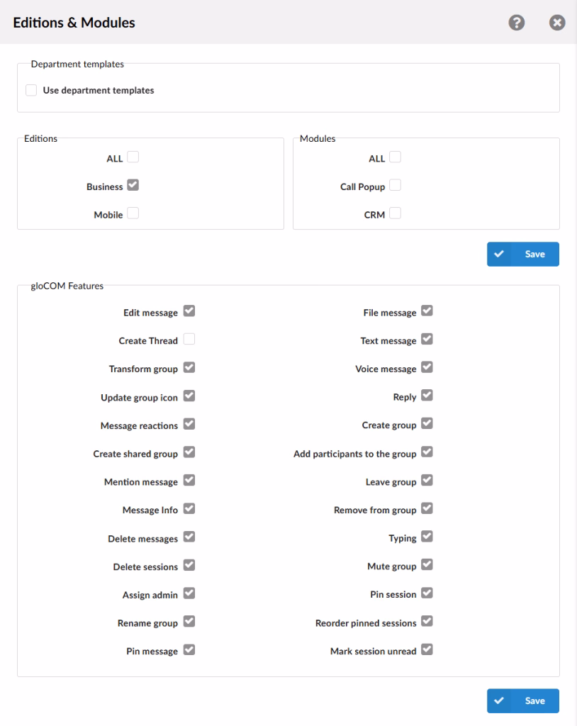 Editional & Modules allows you to select the licensig you need.