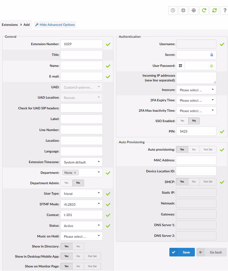 Creating an Extension on a Business / CC system | Fireline Communications